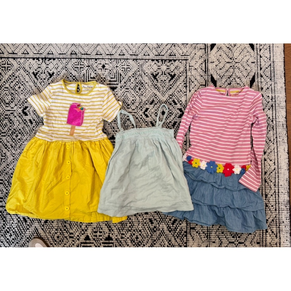 Striped Yellow and Pink Kids Dress
